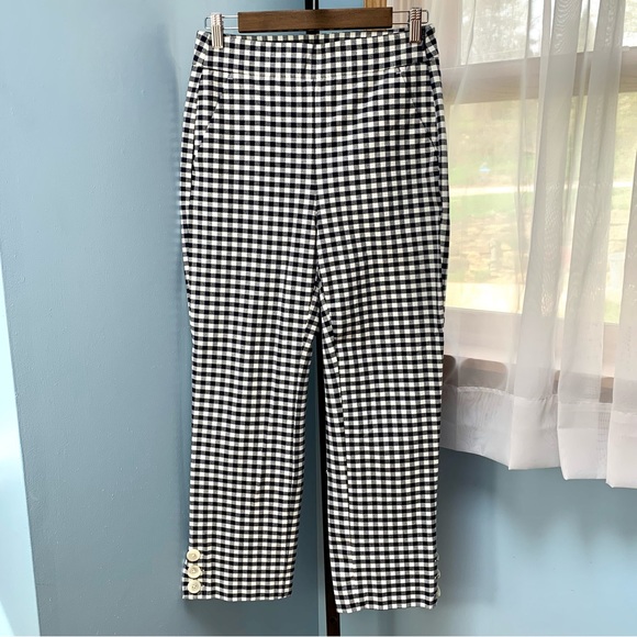 J. Crew Remi Navy Gingham Pants - Picture 3 of 9